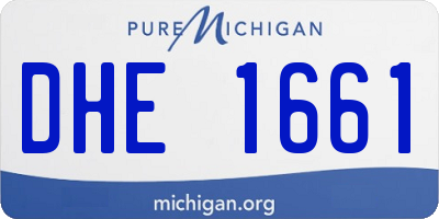 MI license plate DHE1661
