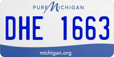 MI license plate DHE1663