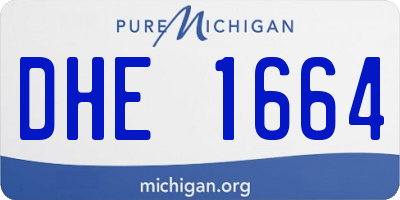 MI license plate DHE1664