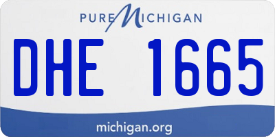 MI license plate DHE1665