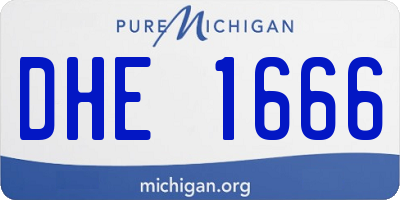 MI license plate DHE1666