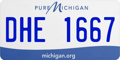 MI license plate DHE1667