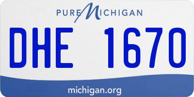MI license plate DHE1670