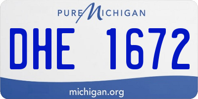 MI license plate DHE1672