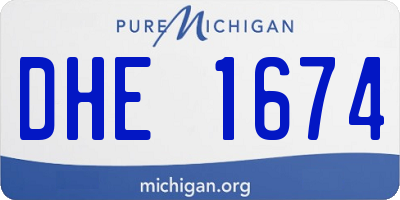 MI license plate DHE1674
