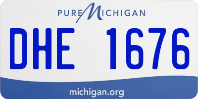 MI license plate DHE1676
