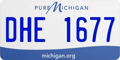 MI license plate DHE1677