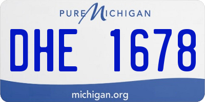 MI license plate DHE1678