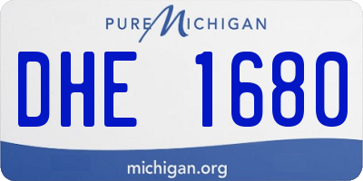 MI license plate DHE1680