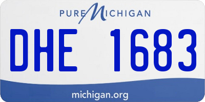 MI license plate DHE1683