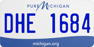 MI license plate DHE1684