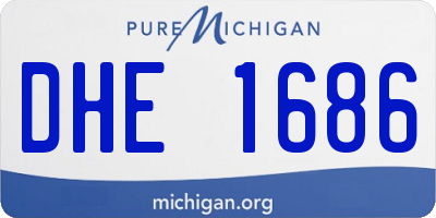 MI license plate DHE1686
