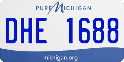 MI license plate DHE1688