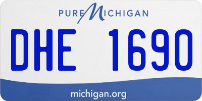 MI license plate DHE1690