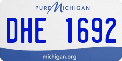 MI license plate DHE1692