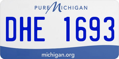 MI license plate DHE1693
