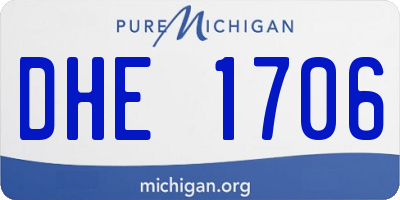 MI license plate DHE1706