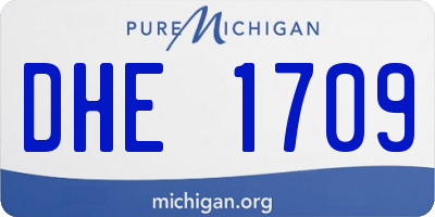 MI license plate DHE1709