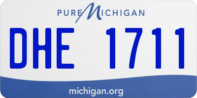 MI license plate DHE1711