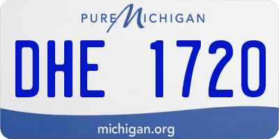 MI license plate DHE1720