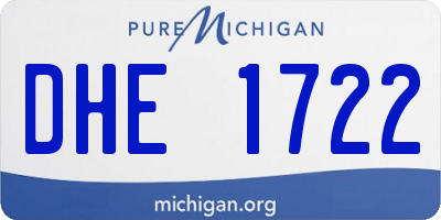 MI license plate DHE1722
