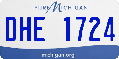 MI license plate DHE1724