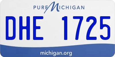 MI license plate DHE1725