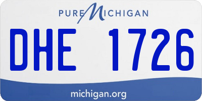 MI license plate DHE1726