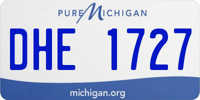 MI license plate DHE1727