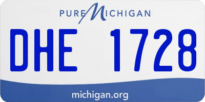 MI license plate DHE1728