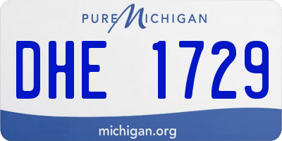 MI license plate DHE1729