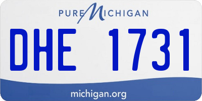 MI license plate DHE1731