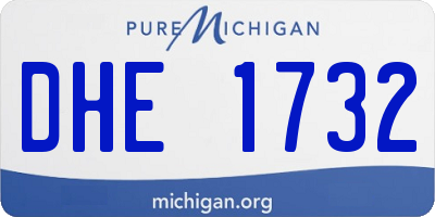 MI license plate DHE1732