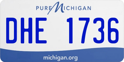 MI license plate DHE1736