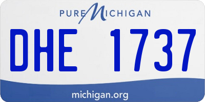MI license plate DHE1737