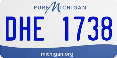 MI license plate DHE1738