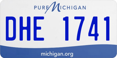 MI license plate DHE1741
