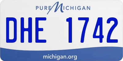 MI license plate DHE1742