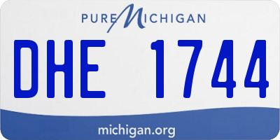 MI license plate DHE1744