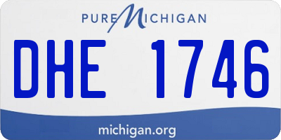 MI license plate DHE1746