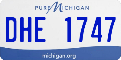 MI license plate DHE1747