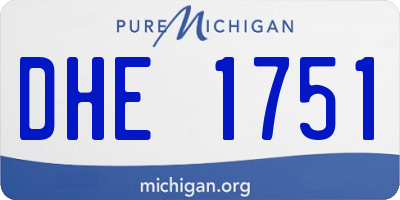 MI license plate DHE1751