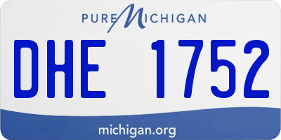 MI license plate DHE1752