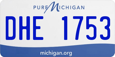 MI license plate DHE1753