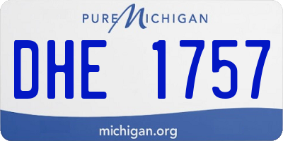 MI license plate DHE1757
