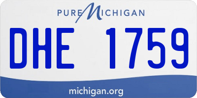 MI license plate DHE1759