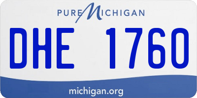 MI license plate DHE1760