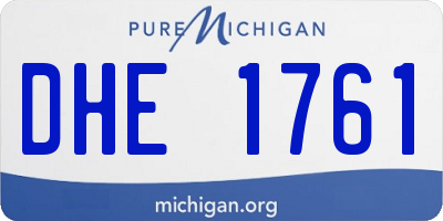 MI license plate DHE1761