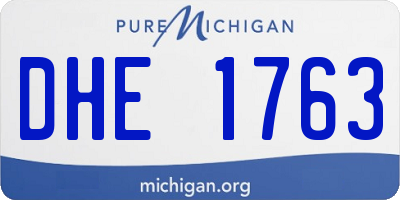 MI license plate DHE1763