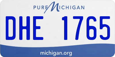 MI license plate DHE1765